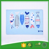 Custom Size Fish Heat Transfer Printed Floor Mats For Kitchen