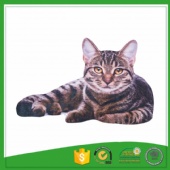 3D cat print rubber door mat