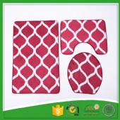 Household Design Jacquard 100% Polyester Bathroom Mat Sets