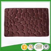 Popular Stone Pattern Embossed Coffee Bath Rug