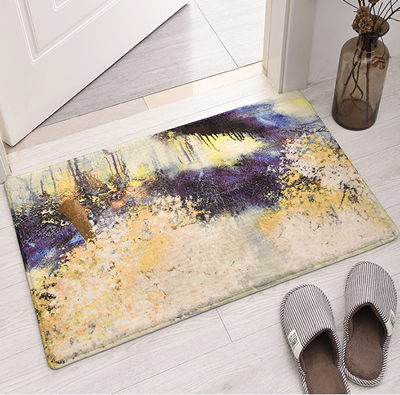 Microfiber printed rug