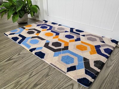 Microfiber printed rug