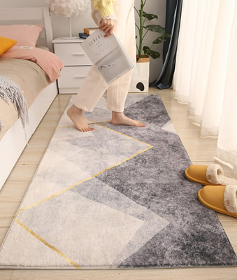 Printed microfiber rugs