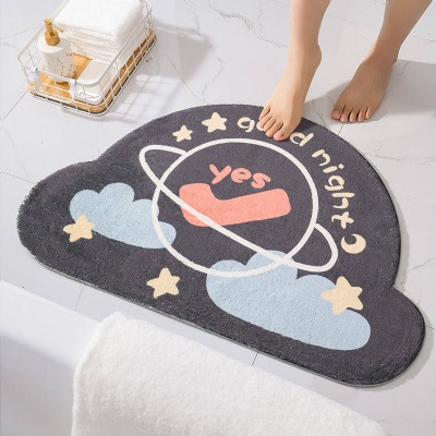 Lovely Super Absorbent Thicken Soft Shaggy Carpets Flocking Bathroom Non Slip Mat Carpet