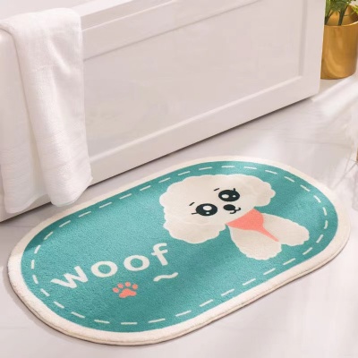 Printed microfiber rugs