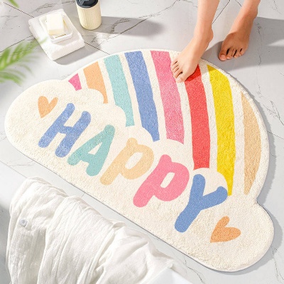 Popular cartoon pattern bath mat non-slip bathroom mat floor washable lovely rug for bathroom