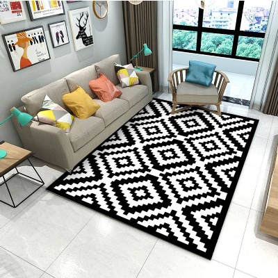 Nordic Style Printed Microfiber carpet Classic Modern Design Microfiber 122*182 Big Carpet