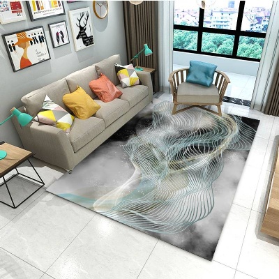 Nordic Style Printed Microfiber carpet Classic Modern Design Microfiber 122*182 Big Carpet