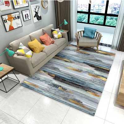 Nordic Style Printed Microfiber carpet Classic Modern Design Microfiber 122*182 Big Carpet