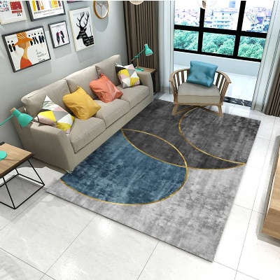 Nordic Style Printed Microfiber carpet Classic Modern Design Microfiber 122*182 Big Carpet