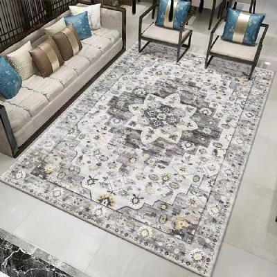 Luxury Design Living Room Printed Microfiber Carpet / Microfiber Rugs/Big Carpet