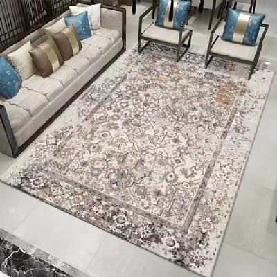 Luxury Design Living Room Printed Microfiber Carpet / Microfiber Rugs/Big Carpet